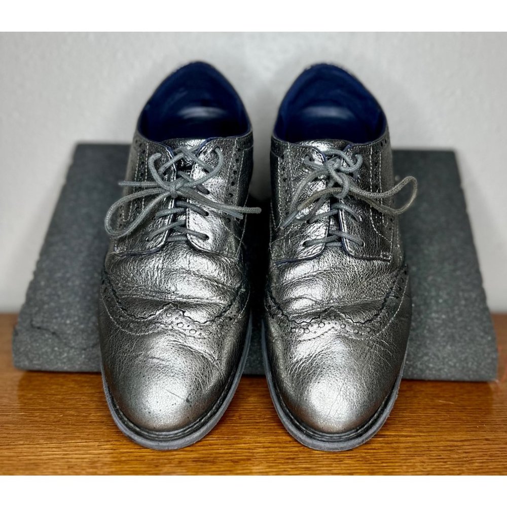 COLE HAAN WOMENS ZERO GRAND WINGTIP SHOES SIZE 9 IN GRAPHITE
